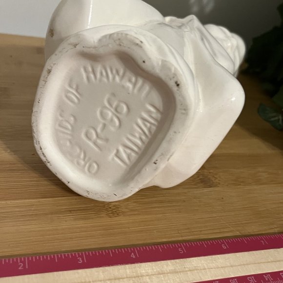 1996 Orchids Of Hawaii Vintage Geisha Girl White Ceramic Tiki Drink Mug - Picture 2 of 7